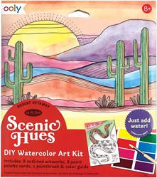 Ooly - Kit d'art aquarelle Desert Getaway - Peinture créative pour enfants et adultes
