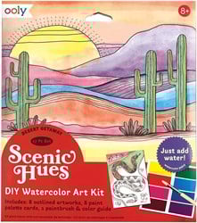 Ooly - Scenic Hues D.I.Y. Watercolor Art Kit - Desert Getaway (17 PC Set)