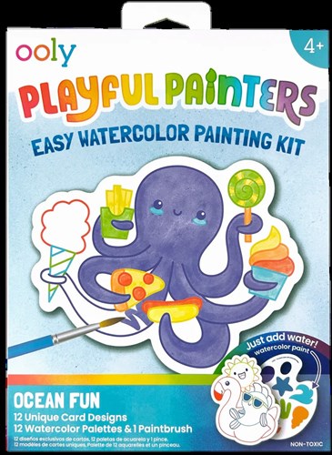 Ooly kit de peinture aquarelle enfants - Ocean Pals - art créatif