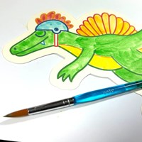 Ooly aquarelverfset speelgoed - Playful Painters dinosaurus schilderen-3