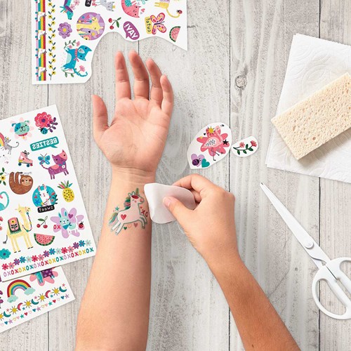 Ooly tatouages temporaires enfants Funtastic Friends set de fête-3