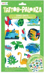 Ooly tatouages temporaires - Set de tatouages Dino Days pour enfants