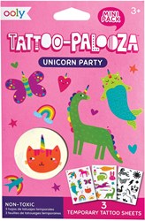 Ooly - Mini tijdelijke tattoos eenhoorn feest - kindertattoos