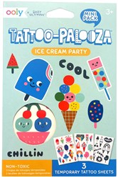 Ooly tatouages temporaires - Mini Tattoo Palooza Ice Cream Party set