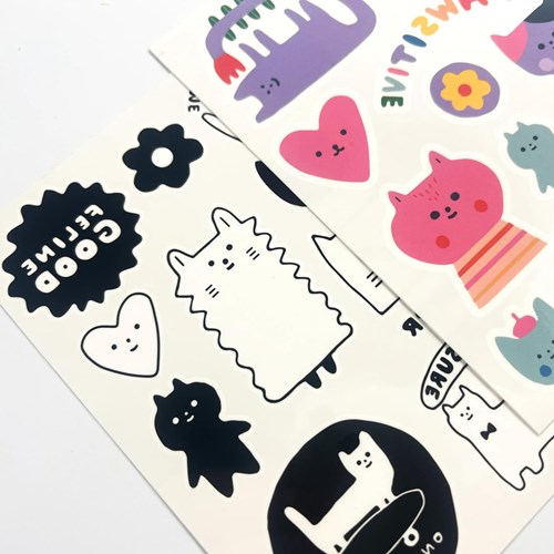 Ooly tatouages temporaires chats Mini Tattoo Palooza X Suzy - enfants créatifs-3