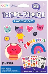 Ooly tatouages temporaires chats Mini Tattoo Palooza X Suzy - enfants créatifs