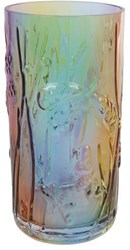 Vase en verre Rainbow décoration multicolore 8,5x17cm colorée