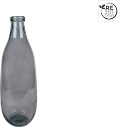 OttoSimon vase verre gris 15x15x40cm décoration moderne