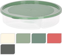 Excellent Houseware opbergdoos kunststof 2000ml meerkleurig rond