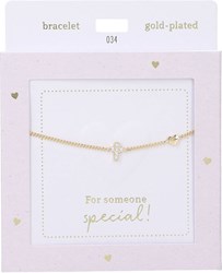 Depesche armband goudkleurig kruis Heart of Gold dames sieraad