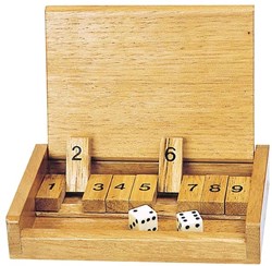 Goki houten Shut the box spel - educatief dobbelspel voor kinderen