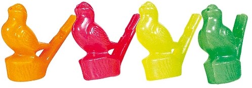Goki sifflet oiseau à eau - jouet en plastique coloré