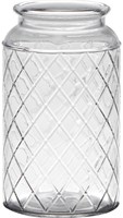 Vase en verre Bruxelles décoration verre éco transparent motif 18cm