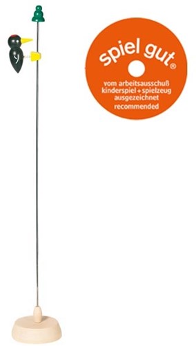 Goki Klop Specht speelgoed kleurrijk houten tikspel 45cm