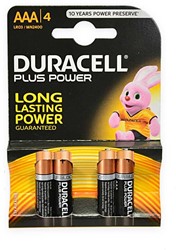 Duracell 4x AAA batterijen