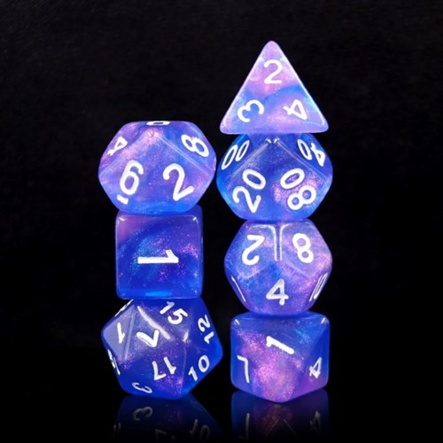 Foam Brain Games dobbelstenen Sapphire Phantom RPG set roleplay