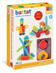 Bristle Blocks bouwblokken set - 36 stuks in doos - kleurrijk constructiespeelgoed