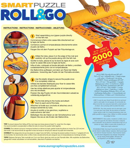 Eurographics puzzelmat Smart Puzzle Roll & Go Mat geel tot 2000 stukjes-3