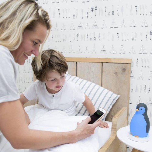 ZAZU Minuteur de sommeil Pingouin Pam Bleu-3