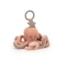 Jellycat activiteitenknuffel Odell Octopus - interactief babyspeelgoed 20x20x10cm
