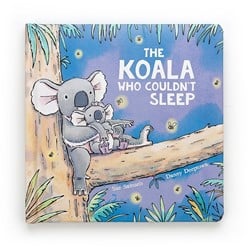 Jellycat kinderboek Koala die niet slapen kon - prentenboek 21x21cm