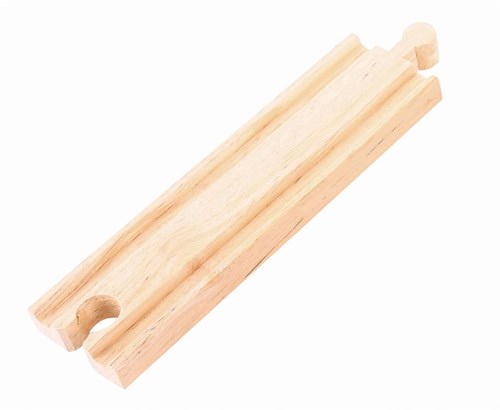 BigJigs rails en bois droites moyennes pour circuit train 4 pièces-2