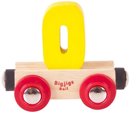 BigJigs houten cijferwagon 0 - speelgoed trein - magnetisch