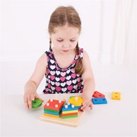 Bigjigs First Four Shape Sorter (trieur de quatre formes)-3