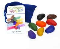 Crayon Rocks crayons de cire pochette velours bleu - 8 couleurs créatives-2