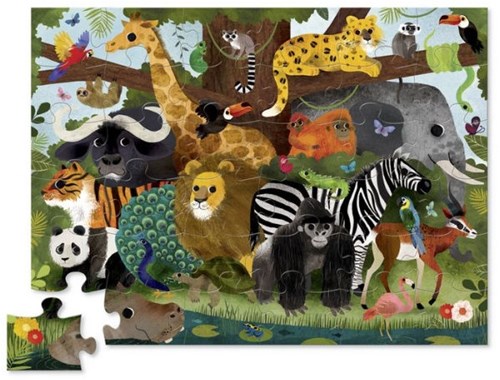 Crocodile Creek Maxi puzzle - 36 pièces - Les amis de la jungle-2