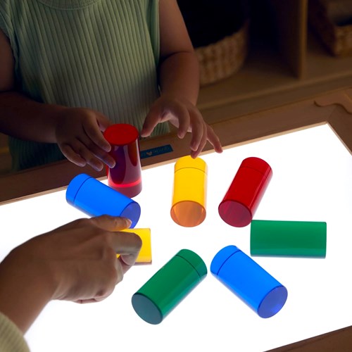 Guidecraft Light and Color Cylinder Set 6