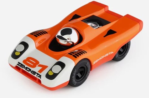 Playforever speelgoedauto Zemonsta Egon multicolor oranje karton