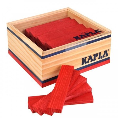 Kapla Kapla 40 VIERKANTEN Gekleurde plankjes rood