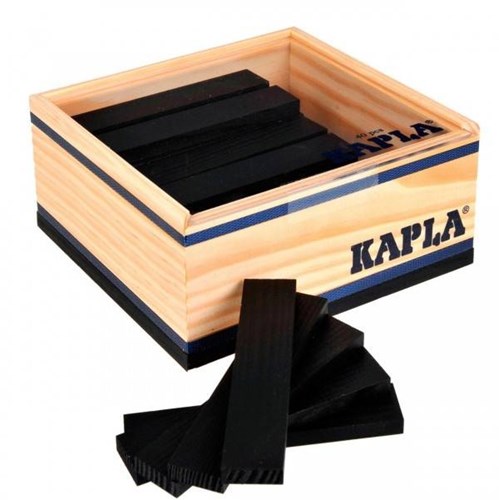 Kapla coffret noir - 40 planchettes en bois - jouet de construction