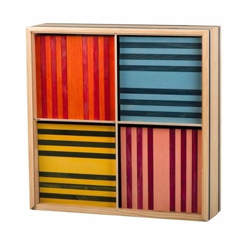 Kapla Kapla - 100 OCTOCOLOR CASE : 100 planks in eight colours