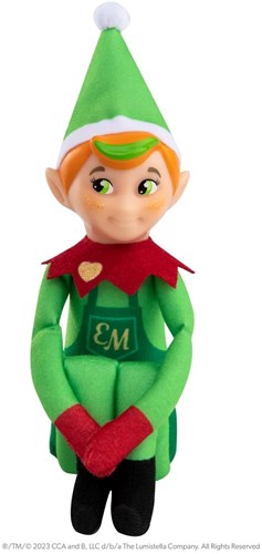 Elf On The Shelf poupée peluche de Noël Elf Mate Cobbler aux yeux verts-2