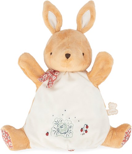 Kaloo handpop konijn - knuffel pop voor kinderen - multicolor
