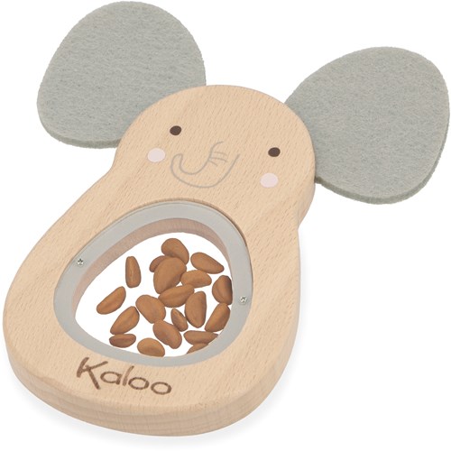 Kaloo hochet éléphant en bois jouet bébé - Collection Petites Chansons-3
