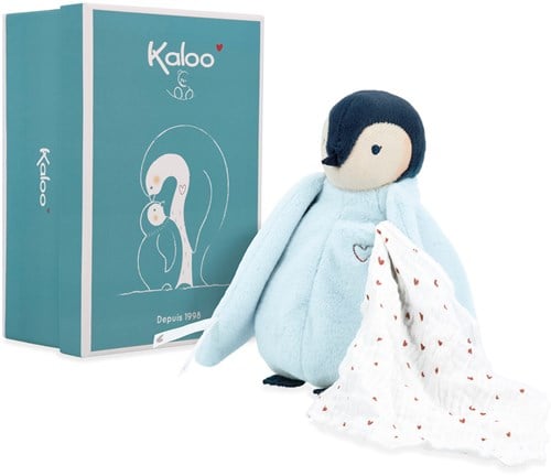 Kaloo Complices - Pinguin Blauw met kusjesdoek