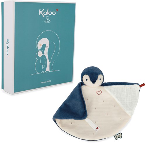Kaloo knuffeldoek pinguïn blauw - Complices baby comfortdoek
