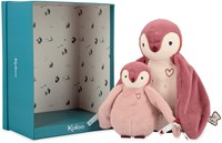 Kaloo peluche pingouin rose - Complices duo coffret cadeau