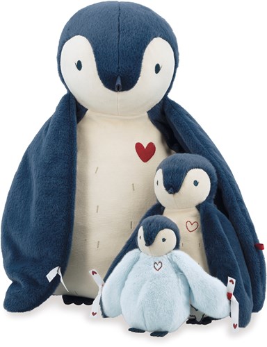 Kaloo peluche manchot 50 cm avec lange d'emmaillotage - Collection Complices