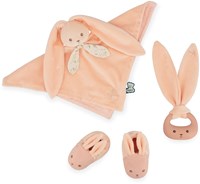 Kaloo coffret cadeau de naissance - set cadeau bébé bleu - doudou, anneau de dentition, chaussons-2