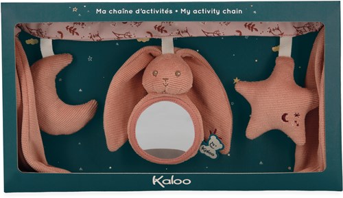 Kaloo jouet poussette terracotta - chaîne d'activités bébé avec jouets-3