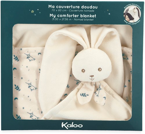 Kaloo couverture doudou bébé - Lapinoo Ma Couverture Crème douce et tendre-2