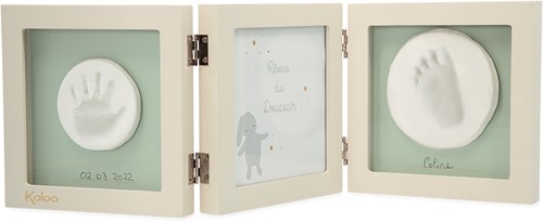 Kaloo cadre photo bébé empreinte main pied bois décoration