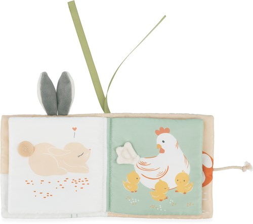 Kaloo livre doudou âne - livre bébé tissu aventure à la ferme-3