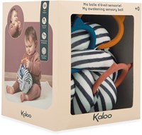 Kaloo balle sensorielle - balle en tissu pour bébé avec anneaux en silicone - multicolore-3