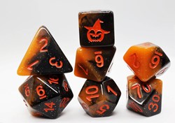 Foam Brain Games dobbelstenen Halloween Pumpkin RPG set - dobbelspel