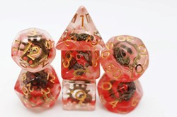 Foam Brain Games dobbelstenen Red Swirl Ancient Gear RPG set